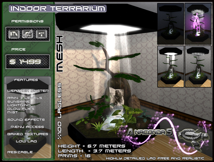 Second Life Marketplace Indoor mesh terrarium